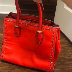 Bright coral purse